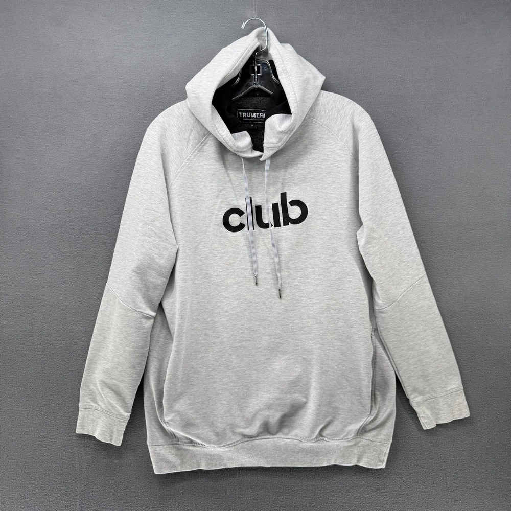 Truwear Pickleball Club Hoodie Singular Collection Mens Medium Gray Raglan Sweat